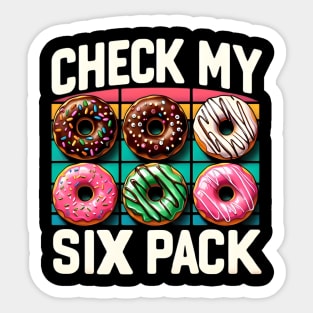 Check My Six Pack - 6 Donuts Sticker